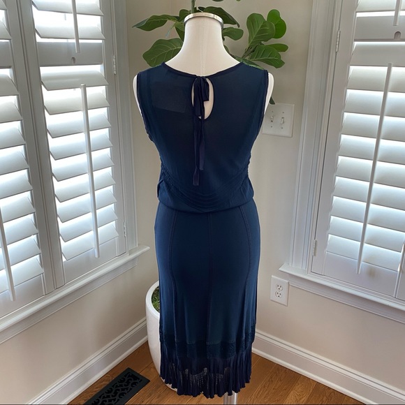 Chanel Navy Blue Dress size 40 with slip dress - Picture 6 of 15